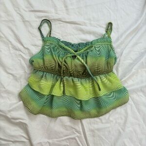 green babydoll top